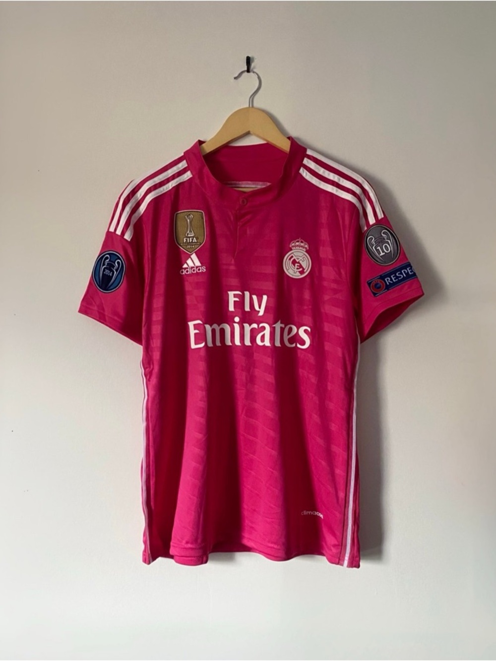 Chicharito #14 Real Madrid 14/15 UCL Jersey Pink Size Medium